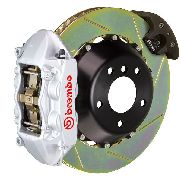 Brembo GT Big Brake Kit Rear 4-Piston 380x28 - Porsche Cayenne, Cayenne S, Cayenne GTS 958 11-18 - GT Silver Slotted Type 1 - Revzone