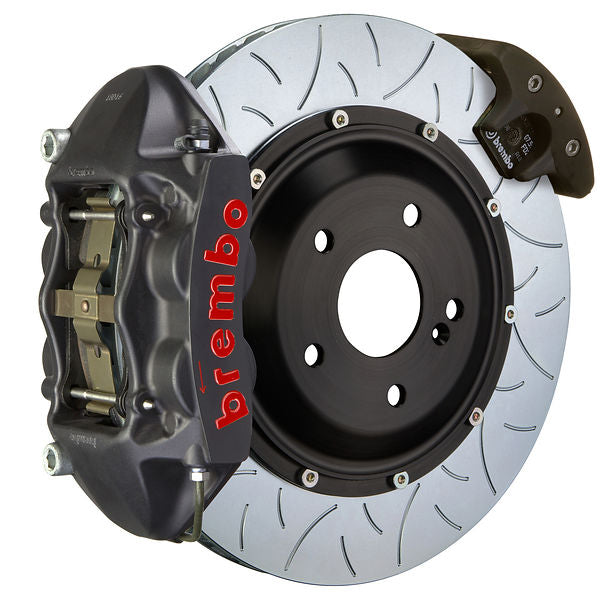 Brembo GT Big Brake Kit Rear 4-Piston 380x28 - Porsche Cayenne, Cayenne S, Cayenne GTS 958 11-18 - GT-S Black Slotted Type 3 - Revzone