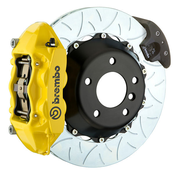 Brembo GT Big Brake Kit Rear 4-Piston 380x28 - Porsche Panamera, S, 4S, Turbo 970 09-16 - GT Yellow Slotted Type 3 - Revzone