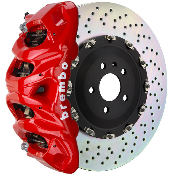 Brembo GT Big Brake Kit Front 8-Piston 412x38 - Porsche Macan S 15-24 - GT Red Drilled - Revzone