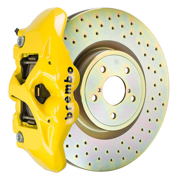 Brembo GT Big Brake Kit Front 4-Piston 326x30 - Subaru WRX VA 15-21 - GT Yellow Drilled - Revzone