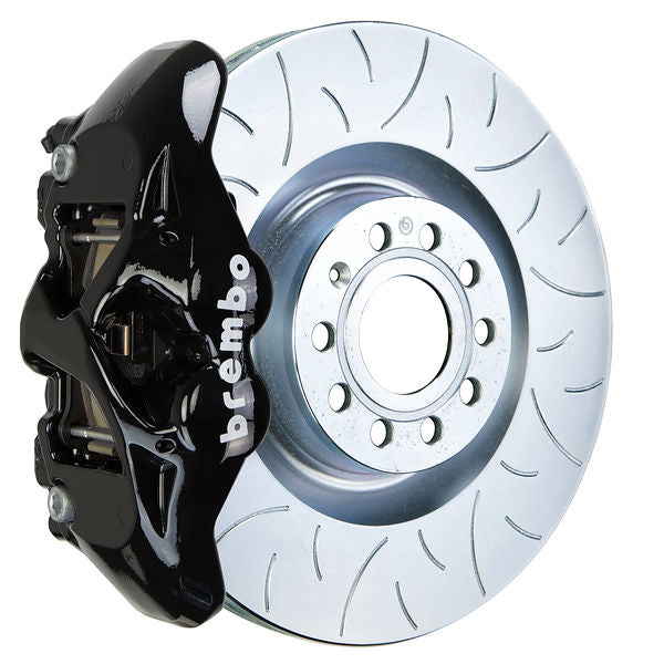 Brembo GT Big Brake Kit Front 4-Piston 345x30 - Audi TT 2.0T 8J 07-15 - GT Black Slotted Type 3 - Revzone