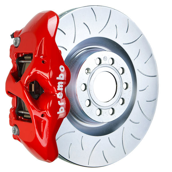 Brembo GT Big Brake Kit Front 4-Piston 345x30 - Audi TT 2.0T 8J 07-15 - GT Red Slotted Type 3 - Revzone