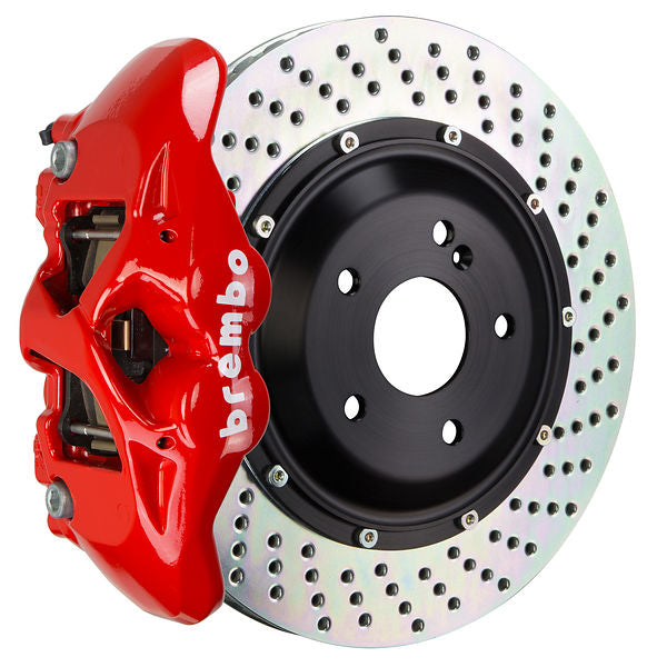 Brembo GT Big Brake Kit Front 4-Piston 345x28 - Honda Civic Si Coupe FC3 FC1 17-20 - GT Red Drilled - Revzone