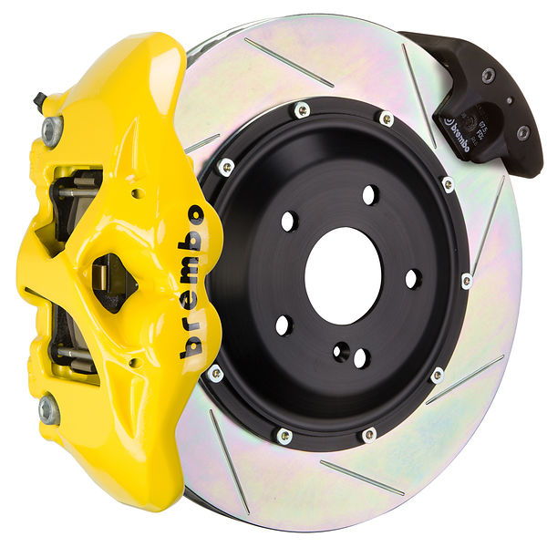 Brembo GT Big Brake Kit Rear 4-Piston 380x28 - Porsche Panamera, S, 4S, Turbo 970 09-16 - GT Yellow Slotted Type 1 - Revzone