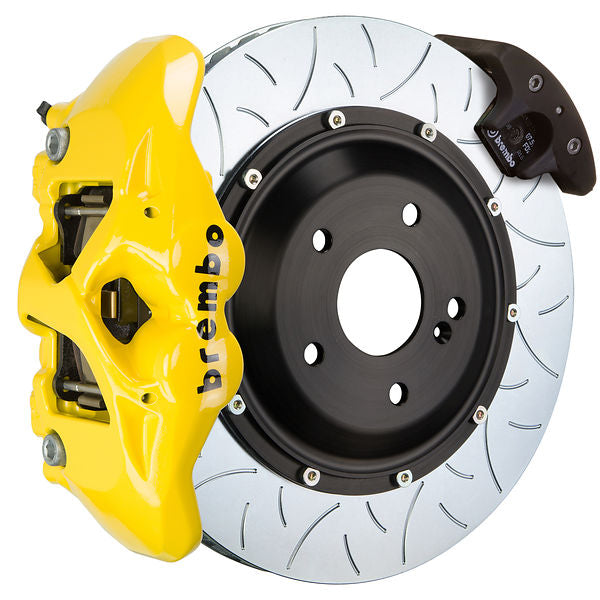 Brembo GT Big Brake Kit Rear 4-Piston 380x28 - Porsche Cayenne Turbo 958 11-18 - GT Yellow Slotted Type 3 - Revzone