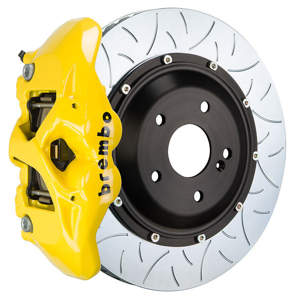 Brembo GT Big Brake Kit Front 4-Piston 345x28 - Honda Civic Si Coupe FC3 FC1 17-20 - GT Yellow Slotted Type 3 - Revzone