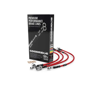 Goodridge 06-15 Mazda Miata MX-5 Stainless Steel Brake Lines - Red - 25002R