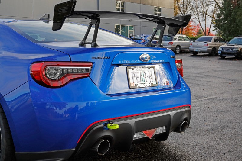 PERRIN 13-25 Subaru BRZ / 13-20 Scion FRS & Toyota 86 / 22-25 GR86 Tow Hook Kit (Rear) - Neon Yellow - PSP-BDY-255NY