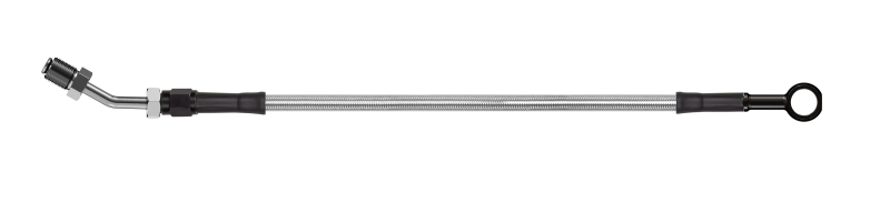 Goodridge 58in Universal Clutch Line w/Blk Zinc Fittings & Clear Hose - Straight Banjo w/AN3 Fitting - HD2001-1CB-CL58