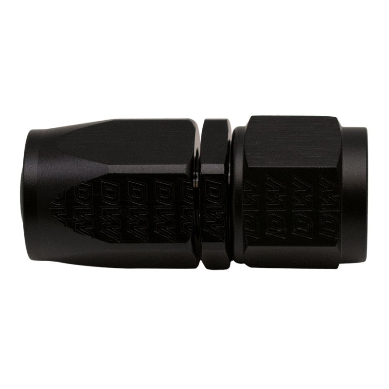 DeatschWerks 8AN Female Swivel Straight Hose End CPE - Anodized Matte Black - 6-02-0805-B