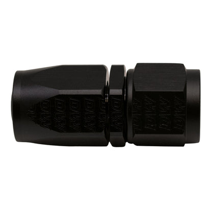 DeatschWerks 8AN Female Swivel Straight Hose End CPE - Anodized Matte Black - 6-02-0805-B