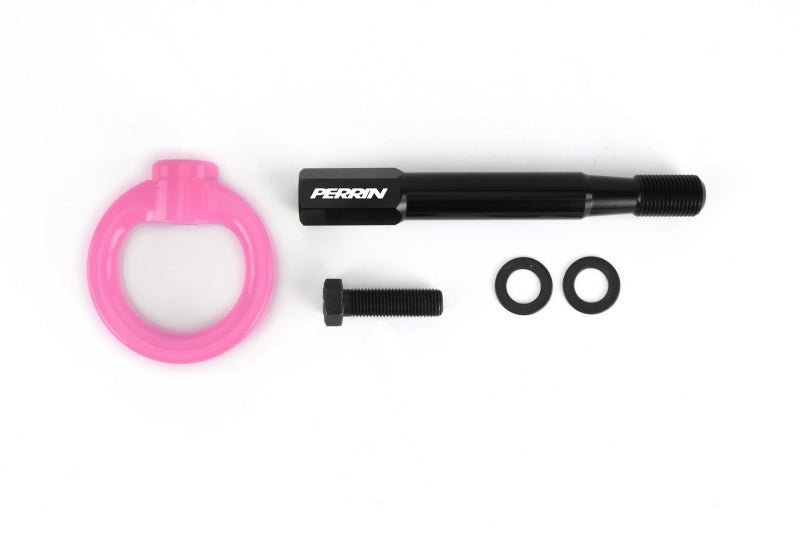 PERRIN 18-21 Subaru WRX & STI / 13-25 BRZ / 17-20 Toyota 86 Tow Hook Kit (Front) - Hyper Pink - PSP-BDY-235HP
