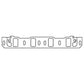 Cometic Ford 302/351W V8 Intake Manifold Gasket .060in Fiber 1.200in X 2.00in Port 20 Pack - CP15648