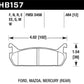 Hawk 94-96 Ford Escort GT/Mercury Tracer HPS 5.0 RearBrake Pads - HB157B.484