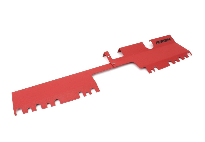 PERRIN 15-21 Subaru WRX/STI Radiator Shroud (With OEM Intake Scoop) - Red - PSP-ENG-512-4RD