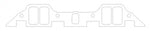 Cometic Chrysler B/RB .125in Fiber Intake Mani Gskt Set-1.229in x 2.310in Rectangle Port - C5611-125