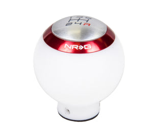 NRG Shift Knob - White (Includes 4 Interchangeable Rings) - SK-016WT