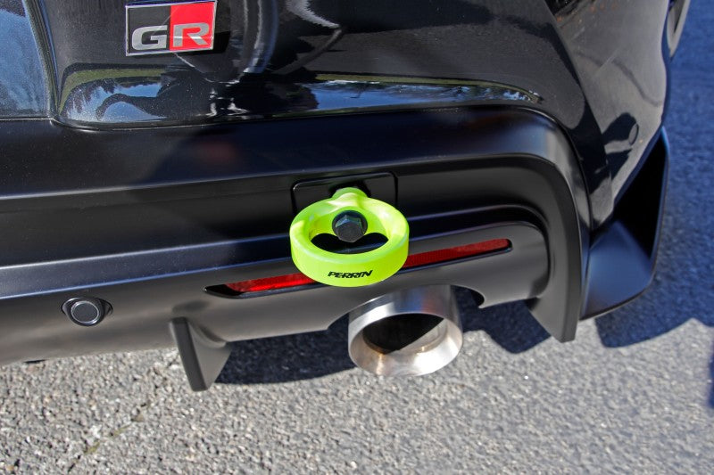 PERRIN 20-25 Toyota Supra Tow Hook Kit (Rear) - Neon Yellow - PTP-BDY-250NY