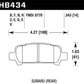 Hawk 2004-2006 Subaru Baja Sport HPS 5.0 Rear Brake Pads - HB434B.543