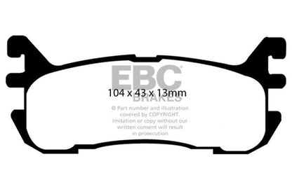 EBC 97-02 Ford Escort 2.0 Ultimax2 Rear Brake Pads - UD636
