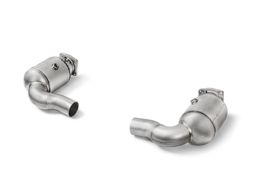 Akrapovic Link Pipe Set w Cat (SS) - Porsche 911 Turbo / Turbo S (991.2) 2019+