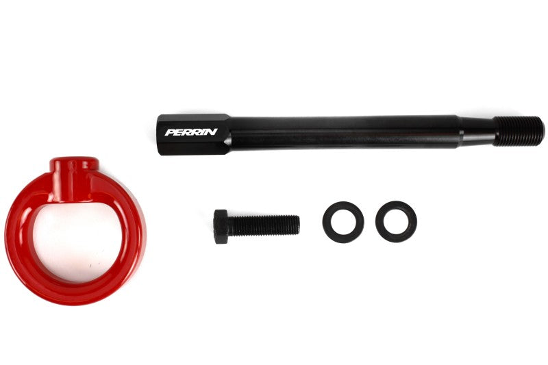 PERRIN 08-14 Subaru WRX & STI / 08-11 Impreza / 05-09 Legacy Tow Hook Kit (Front) - Red - PSP-BDY-231RD