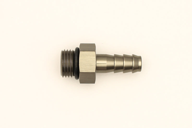 DeatschWerks 6AN ORB Male To 5/16in. Male Triple Barb Fitting (Incl. O-Ring) - 6-02-0502
