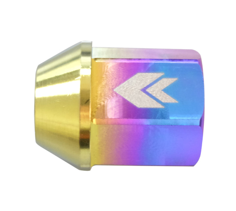 NRG 200 Series M12 X 1.25 Titanium Lug Nut Set - 21 Pc w/Lock Key Socket - Neochrome - LN-T210MC-21