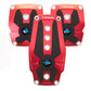 NRG Brushed Aluminum Sport Pedal M/T - Red w/Black Rubber Inserts - PDL-200RD