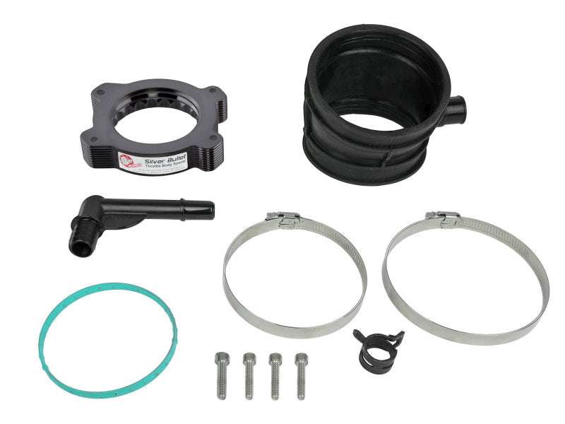 aFe 2020 Vette C8 Silver Bullet Aluminum Throttle Body Spacer / Works With Factory Intake Only - Blk - 46-34017B