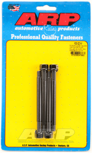 ARP 5/16-24 X 4.250 Black Hex Water Pump Pulley w/ 3.000in Fan Spacer Stud Kit - 100-3214