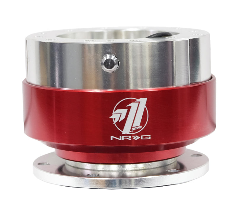 NRG Quick Release - Silver Body/ Red Chrome Ring - SRK-100RD