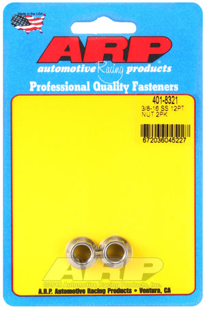 ARP 3/8-16 SS 12pt Nut Kit - 401-8321
