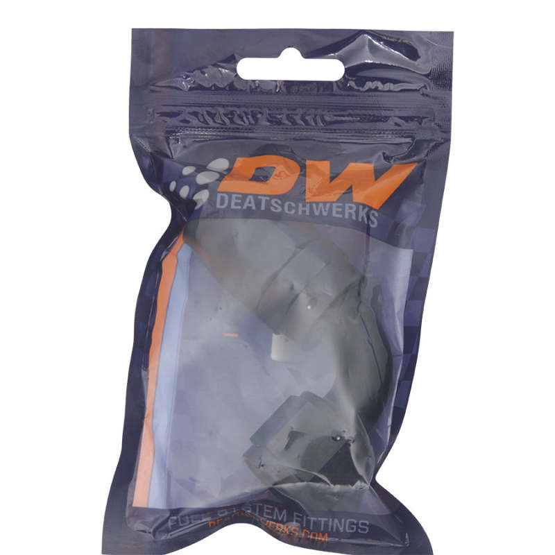 DeatschWerks 10AN Female Swivel 90-Degree Hose End CPE - Anodized Matte Black - 6-02-0811-B
