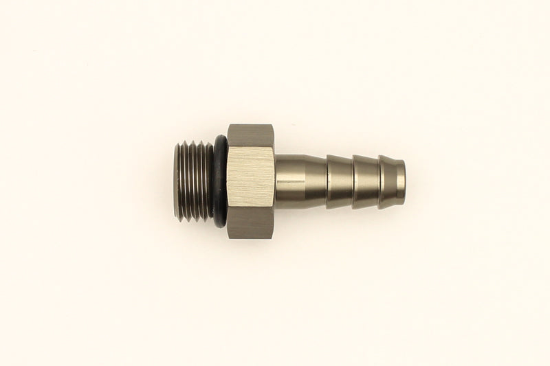 DeatschWerks 6AN ORB Male To 5/16in. Male Triple Barb Fitting (Incl. O-Ring) - 6-02-0502