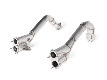 Akrapovic Link pipe set (Titanium) - Porsche 718 Cayman GT4 / Spyder 2020+