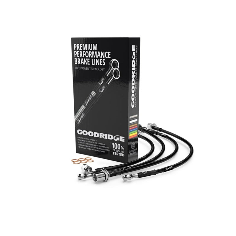 Goodridge 08-11 Toyota Land Cruiser Stainless Steel Brake Lines - Black - 21128-BK