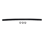 Deatschwerks Convoluted Tubing 300mm Length x 10mm ID Side 1 x 10mm ID Side 2 - Black - 9-CT-12-38