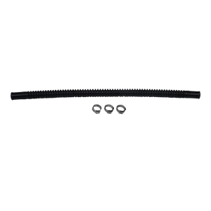Deatschwerks Convoluted Tubing 300mm Length x 10mm ID Side 1 x 10mm ID Side 2 - Black - 9-CT-12-38