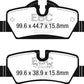 EBC 14+ Mini Hardtop 1.5 Turbo Cooper Ultimax2 Rear Brake Pads - UD1800