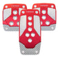 NRG Aluminum Sport Pedal M/T - Red w/Silver Carbon - PDL-400RD