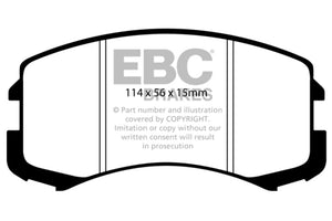 EBC 02-05 Mitsubishi Lancer 2.0 ES Ultimax2 Front Brake Pads - UD904