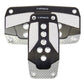 NRG Aluminum Sport Pedal A/T - Black w/Silver Carbon - PDL-450BK