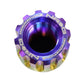 NRG 200 Series M12 X 1.25 Titanium Lug Nut Set - 21 Pc w/Lock Key Socket - Neochrome - LN-T210MC-21