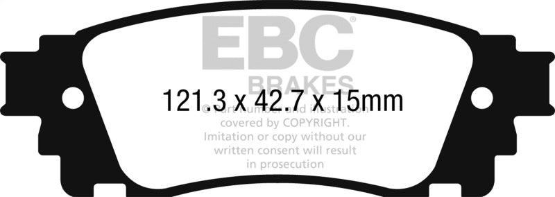 EBC 2017+ Toyota C-HR 2.0L Redstuff Rear Brake Pads - DP32262C