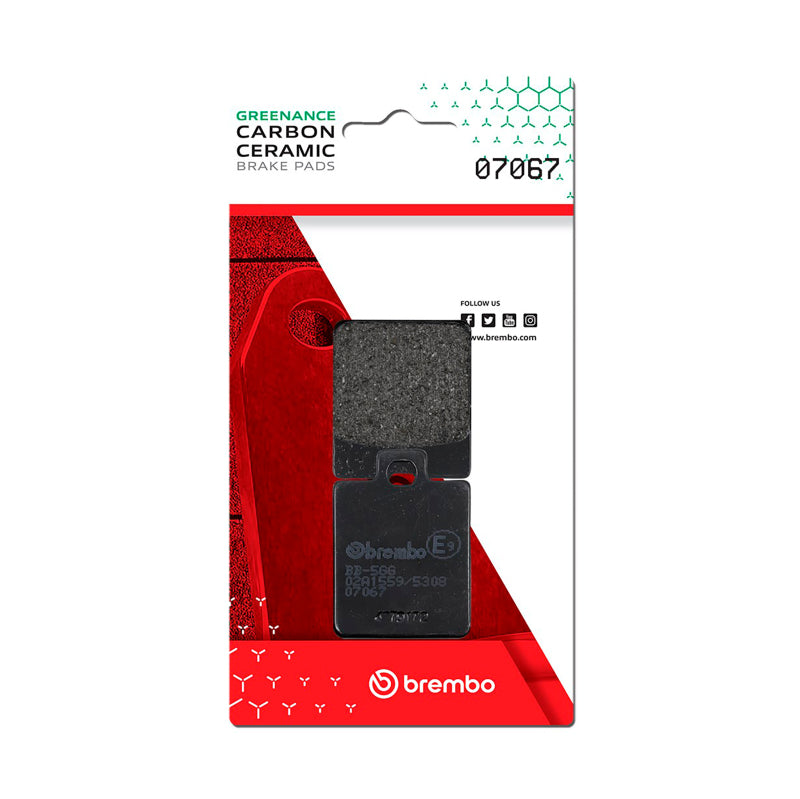 Brembo OE Piaggio Zip/Piaggio Mp3/SYM SYMphony/SYM Fiddle/SYM Jet Carbon Ceramic Brake Pad - Front - 07067