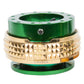 NRG Quick Release Kit - Pyramid Edition - Green Body / Chrome Gold Pyramid Ring - SRK-210GN/CG