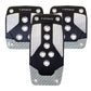 NRG Aluminum Sport Pedal M/T - Black w/Silver Carbon - PDL-400BK