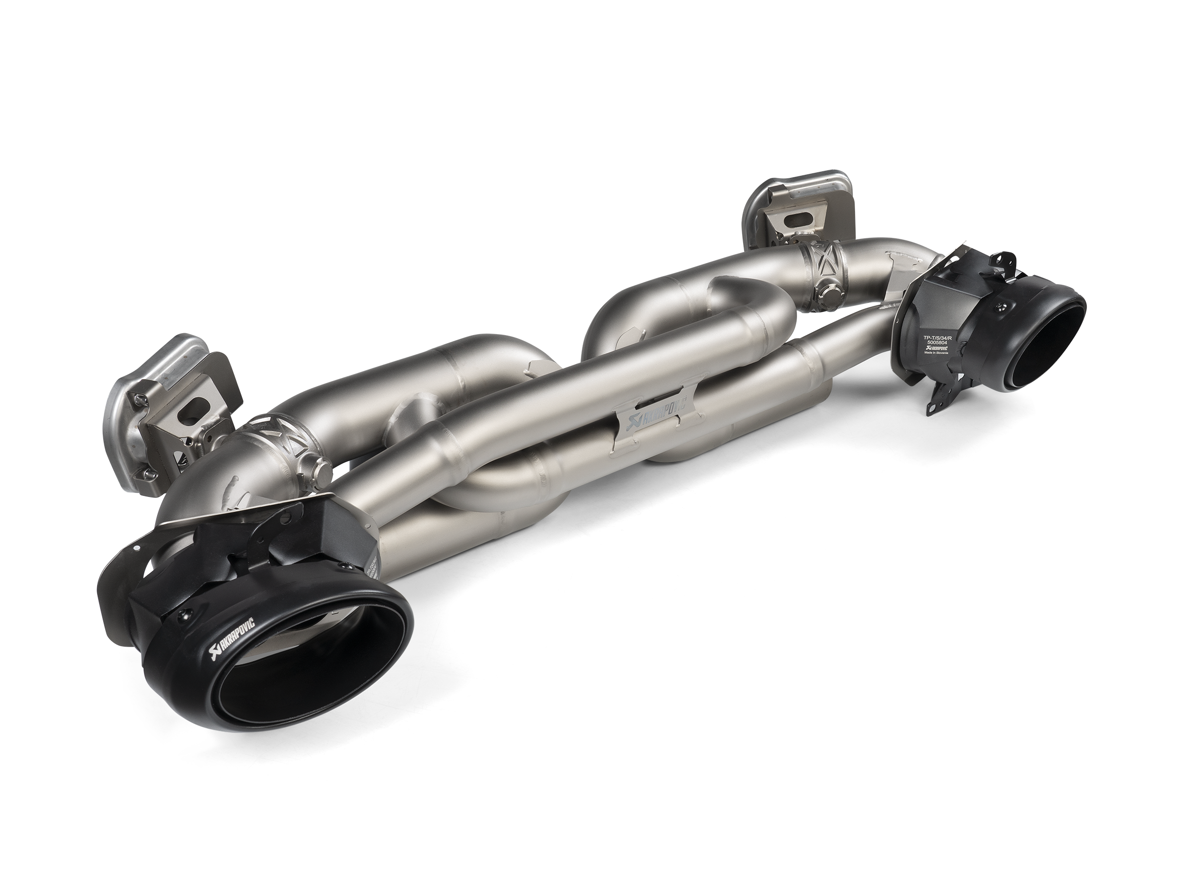 Akrapovic Tail pipe set (Titanium) - Black - Porsche 911 Turbo / Turbo S / Cabriolet / Sport Classic (992) 2025+ - TP-T/S/33 - Revzone